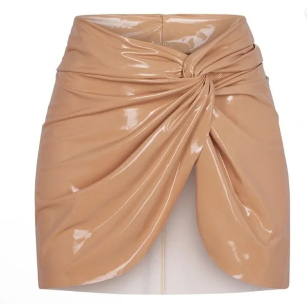 Skims Textured Bikini Story Sarong Mini Skirt Ochre CU-SAR-3198, Small